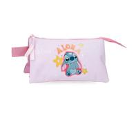 Disney Joumma Stitch You & Me Estuche Triple Malva 22x12x5 cm Polyester