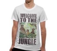 Disney Jungle Book Bienvenue sur le T-shirt blanc jungle des hommes: Petit Blanc G