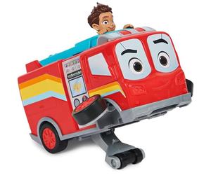 Disney Junior Firebuds, Camion de Pompier Bo et Flash à rétrofriction et Roue arrière, Jouets pour Filles et garçons à partir de 3 Ans