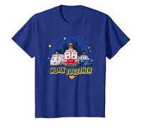 Disney Junior Firebuds Team Work Together T-Shirt, Enfant, Bleu Royal, 2 ans