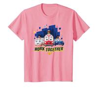 Disney Junior Firebuds Team Work Together T-Shirt, Enfant, Rose, 2 ans