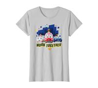 Disney Junior Firebuds Team Work Together T-Shirt, Femme, Argent, XS