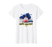 Disney Junior Firebuds Team Work Together T-Shirt, Femme, Blanc, XS