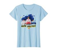 Disney Junior Firebuds Team Work Together T-Shirt, Femme, Bleu Céleste, 3XL