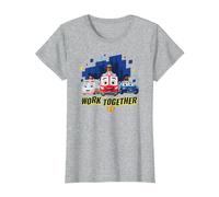 Disney Junior Firebuds Team Work Together T-Shirt, Femme, Gris Chiné, M