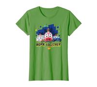Disney Junior Firebuds Team Work Together T-Shirt, Femme, Herbe, XS