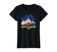 Disney Junior Firebuds Team Work Together T-Shirt, Femme, Noir, 3XL