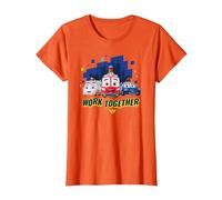 Disney Junior Firebuds Team Work Together T-Shirt, Femme, Orange, 3XL