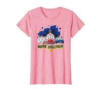 Disney Junior Firebuds Team Work Together T-Shirt, Femme, Rose, M