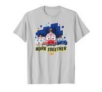 Disney Junior Firebuds Team Work Together T-Shirt, Homme, Argent, S