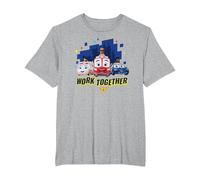 Disney Junior Firebuds Team Work Together T-Shirt, Homme Grandes tailles, Gris Chiné, 2X Tall