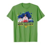 Disney Junior Firebuds Team Work Together T-Shirt, Homme, Herbe, XXL