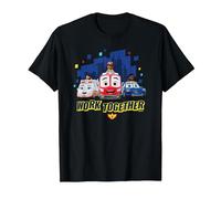 Disney Junior Firebuds Team Work Together T-Shirt, Homme, Noir, 5XL