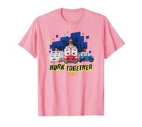 Disney Junior Firebuds Team Work Together T-Shirt, Homme, Rose, M