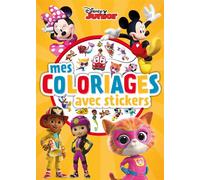 DISNEY JUNIOR - Mes Coloriages avec stickers - Collectif - Hachette Disney - broché - Document jeunesse