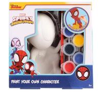 Disney Junior Spiderman et ses amis - Figurine de plâtre à peindre avec peintures et pinceau - Bricolage créatif pour enfants à partir de 3 ans