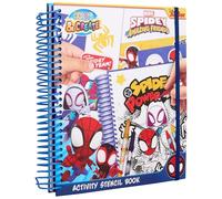 Disney Junior Spidey - Livre de pochoirs - Spider-Man et ses amis extraordinaires - Cahier d’activités à colorier - Color & Create (SP24356)