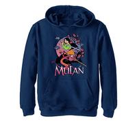 Disney Kids Princesses Mulan Warrior 2 Youth Pull à Capuche Bleu Marine chiné Taille L, Bleu Marine chiné, L