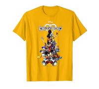Disney Kingdom Hearts Group Shot Action Pose Logo T-Shirt, Homme, Doré vif, XXL