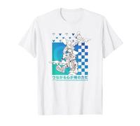 Disney Kingdom Hearts Sora Donald Goofy Kanji Checkerboard T-Shirt, Homme, Blanc, 6XL