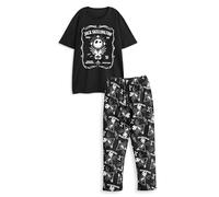 Disney L’Étrange Noël de Monsieur Jack Ensemble Pyjama pour Hommes | Adultes Jack Skellington Graphic Haut à Manches Courtes et Bas de Pyjama à Jambe Longue en Noir