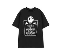 Disney L’étrange Noël de Monsieur Jack T-Shirt Graphique Cercueil Noir pour Enfants | T-Shirt à Manches Courtes pour Enfants | Imprimé Jack Skellington et Sally | Produits dérivés du Film Tim Burton