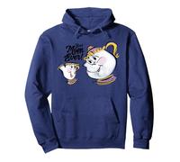 Disney La Belle et la Bête : Chip, la meilleure maman de tous les temps de Mme Pott Sweat à Capuche, Unisexe pour adultes, Bleu Marine, S