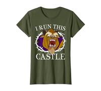 Disney La Belle et la Bête Je gère ce château T-Shirt, Femme, Olive, 3XL