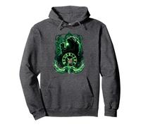 Disney La Belle et la Bête Silhouette verte de Belle et Bête Sweat à Capuche, Unisexe pour adultes, Chiné Foncé, XXL