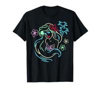 Disney La Petite Sirène Ariel Neon Lights Portrait T-Shirt