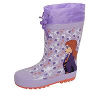 Disney La Reine des Neiges 2 Bottes à lacets imperméables pour filles Elsa Anna en caoutchouc pour la pluie et la neige, lilas, 8 UK Child