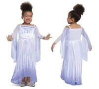 Disney La Reine des Neiges 2 - Costume Enfant Reine des Neiges Elsa avec Cape Brillante - Taille S (4-6X) - Licence Officielle du Film d’Animation - Déguisement pour Filles