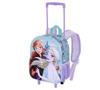 Disney La Reine des Neiges 2 (Frozen 2) Spring-Sac à dos 3D à Roulettes Petit, Bleu, 26 x 34 cm, Capacité 7 L
