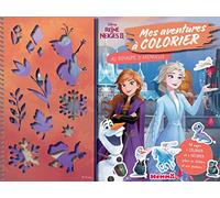 Disney La Reine des Neiges 2 - Mes aventures à colorier - Livre de coloriage, stickers et pochoirs - Dès 4 ans