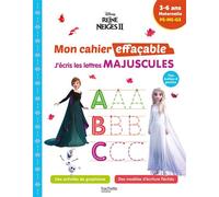 Disney - La Reine des neiges 2 - Mon cahier effaçable - J'écris les lettres majuscules (3-6 ans) - Collectif - Hachette Education - relié - Scolaire / Universitaire