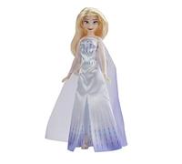 DISNEY LA REINE DES NEIGES 2 - Poupée mannequin Elsa Reine - robe, chaussures et longs cheveux blonds - pour enfants - dès 3 ans