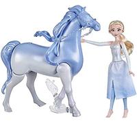 Disney La Reine des Neiges 2 - Poupee Princesse Elsa 30 cm et Son Cheval Nokk interactif 23cm, Multicolore