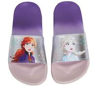 Disney La Reine des Neiges 2 Sandales d'été légères et imperméables Elsa Anna dégradé arc-en-ciel pour fille, Argenté., 24 EU