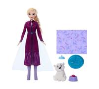 Mattel Disney La Reine des Neiges Coffret Elsa et l’Ourson avec 4 accessoires, dont un lit et une couverture pour l’animal, coffret inspiré des Animaux d’Arendelle