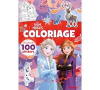 Disney La Reine des Neiges - Coloriage avec plus de 100 stickers - Livre de coloriage avec stickers - Dès 4 ans