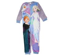 Disney LA REINE DES NEIGES, Combinaison, Grenouillère, Garçon, Fille, (2 à 8 Ans) Mixte, Enfants, Zip, 1 Pièce, Doux, Mignon, Chaud, Pyjama, Barboteuse, Modèle WD14085 S2-4A, VIOLET