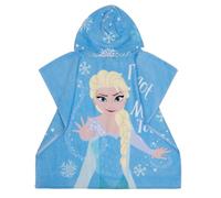 Disney La Reine des Neiges, Elsa, Poncho de Bain Enfant et Ado Serviette de Plage à Capuche 2-3 Ans, Bleu