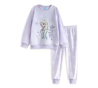 Disney La Reine des Neiges Frozen Pyjama Violet Clair à Manches Longues et Jambes Longues pour Fille | Pyjama Elsa Think Magic Be Magic | Polaire Velours Motif Flocons de Neige