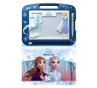 Disney La Reine des Neiges II Écrire et Dessiner - Ressources d'apprentissage pour enfants, un tableau de dessin magnétique, un crayon facile à utiliser, un livre cartonné de 22 pages