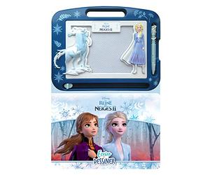 Disney La Reine des Neiges II Écrire et Dessiner - Ressources d'apprentissage pour enfants, un tableau de dessin magnétique, un crayon facile à utiliser, un livre cartonné de 22 pages