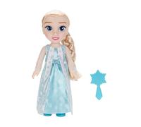 Disney La Reine des Neiges - JAKKS Pacific - Poupée Elsa avec Tenue Amovible, Chaussures et Brosse - Taille 35,6 cm - Licence Officielle du Film d'Animation - Jouet pour Filles à partir de 3 Ans et +