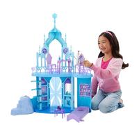 Disney La Reine des Neiges Palais de glace d’Elsa avec figurine Olaf, 5 zones de jeu et 21 accessoires, plus de 80 cm de haut, inspiré des films, JGG41