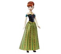 Disney La Reine des Neiges Poupée Anna Chantante, Tenue du Film Inclue, Version Italienne, À Collectionner, Jouet pour Enfant de 3 Ans et Plus, HMG42