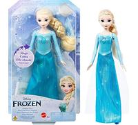 Disney La Reine des Neiges Poupée Elsa Chantante, Tenue du Film Inclue, Version Anglaise, À Collectionner, Jouet pour Enfant de 3 Ans et Plus, HLW55