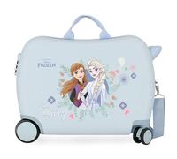 Disney La Reine des neiges Valise Enfant Bleue 50x39x20 cms ABS Rigide Serrure latérale à combinaison 38L 1.8 kgs 4 Roues Bagage à Main